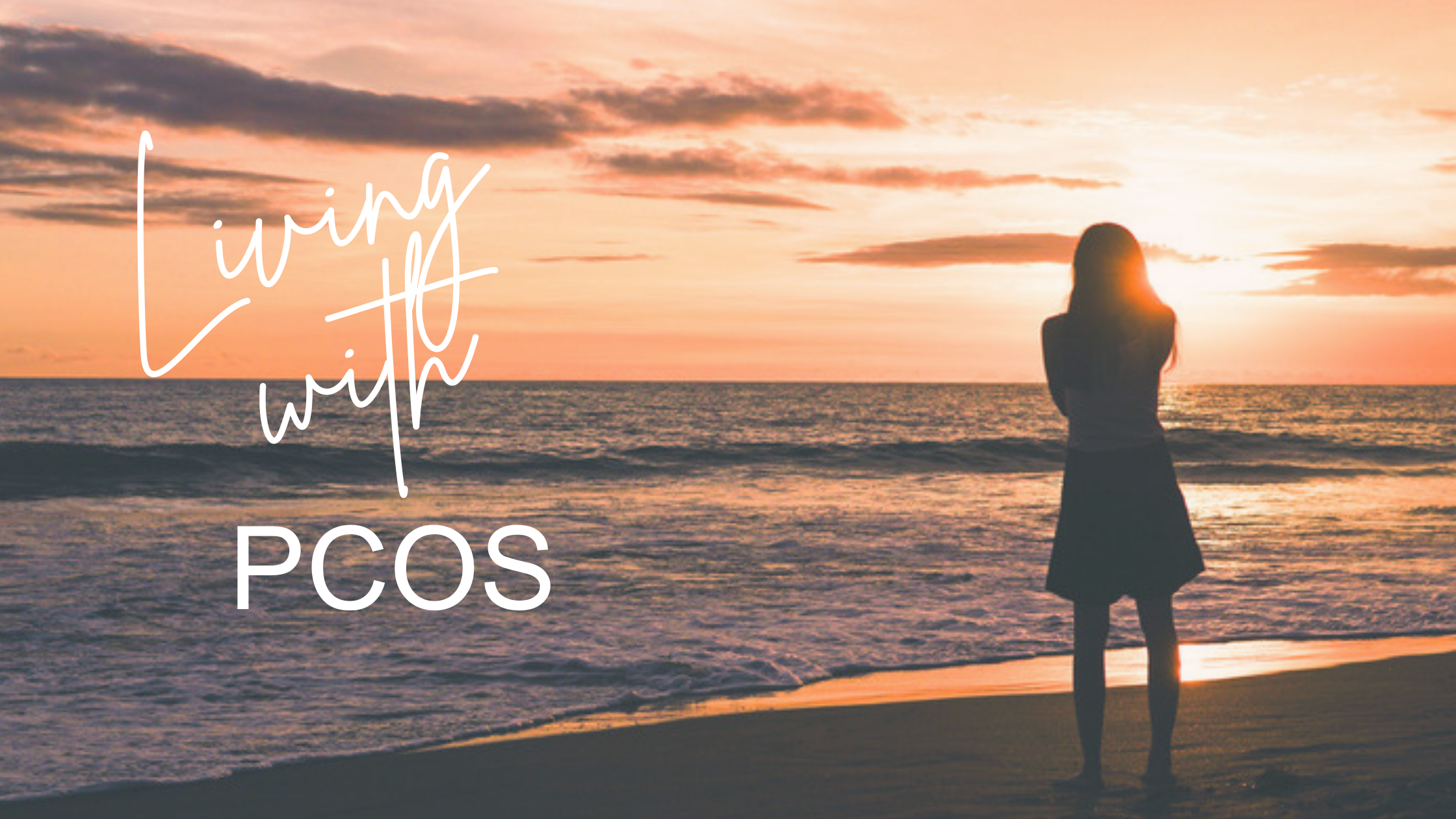 Woman standing on beach, looking Woman looking thoughtful while thinking about polycystic ovary syndrome (PCOS).